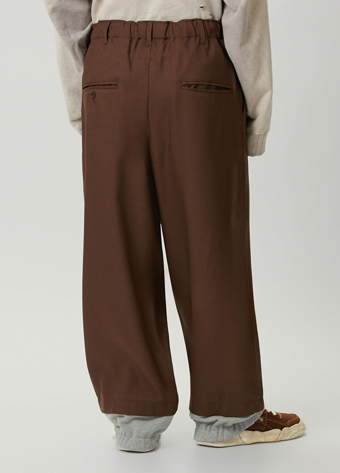 Maison Mihara Yasuhiro Kahverengi Garni Detaylı Twill Pantolon görsel 3