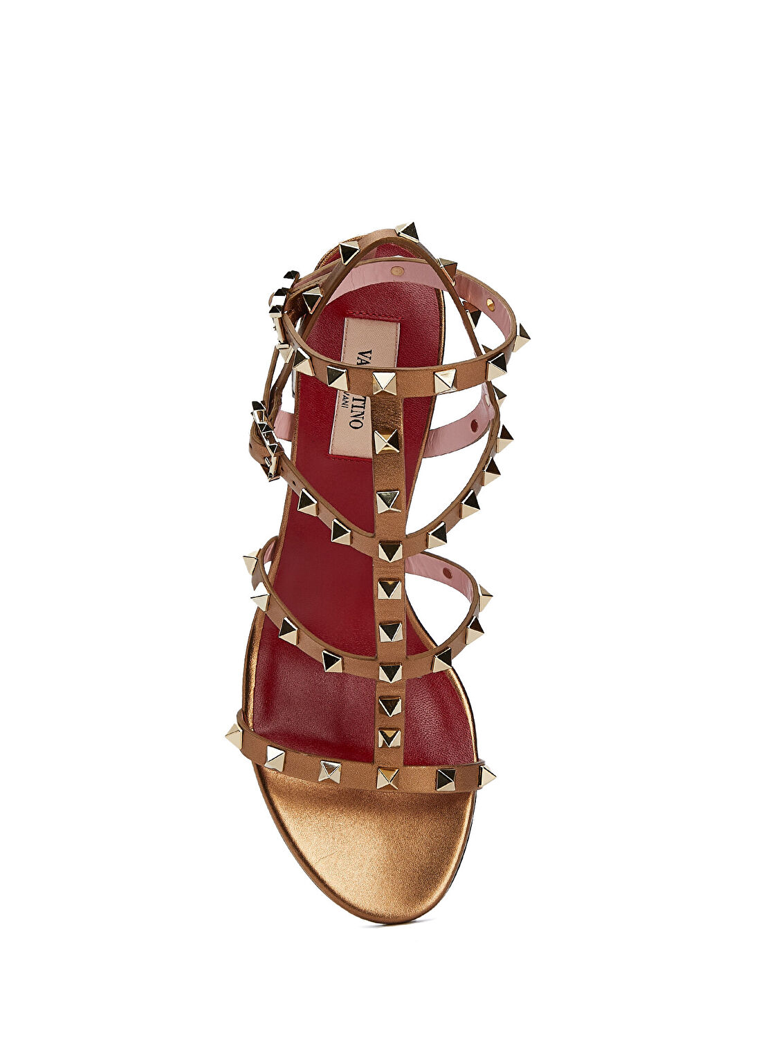 Valentino Garavani Rockstud Bronz Kadın Deri Sandalet görsel 4