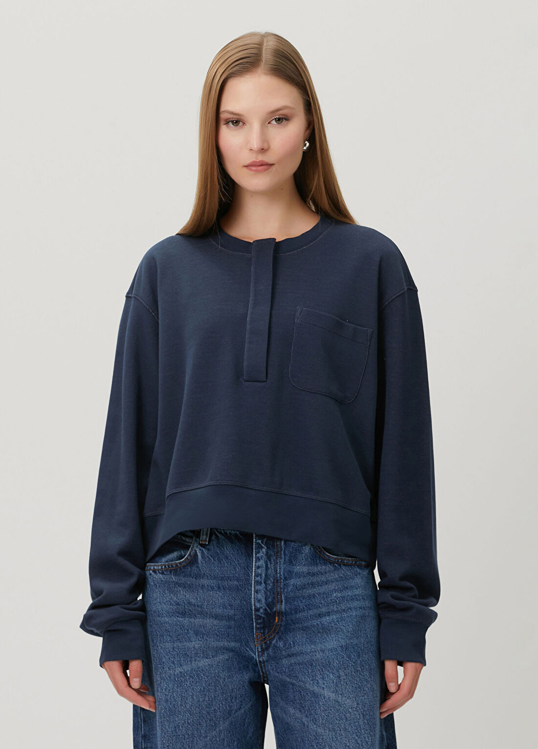 Frame Denim Lacivert Sweatshirt
