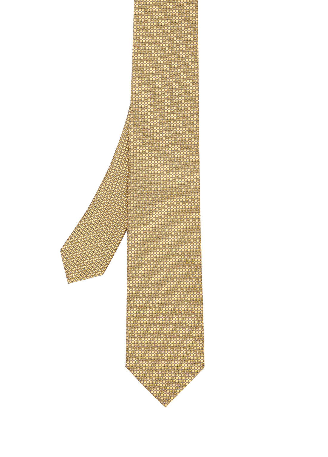 Corneliani Sarı Desenli İpek Kravat