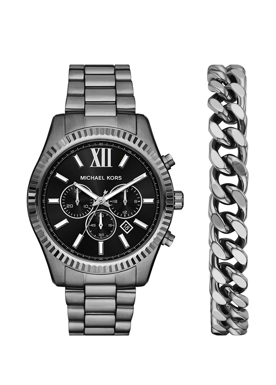 Michael Kors MK9217SET Füme Çelik Erkek Kol Saati