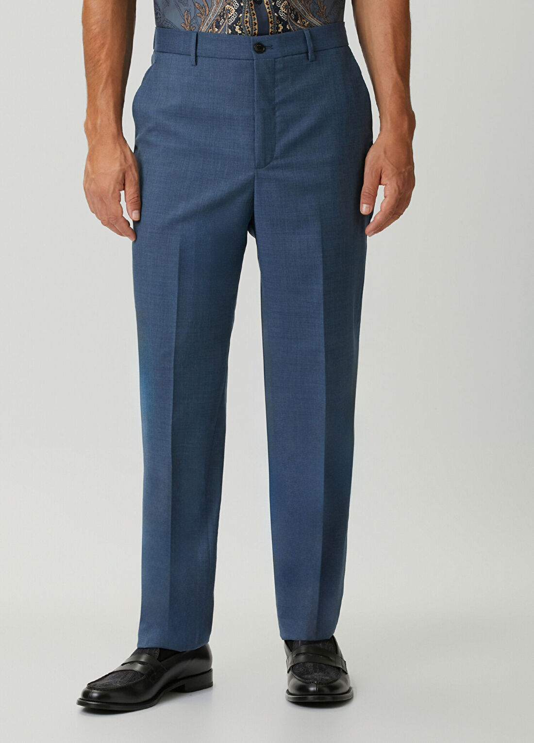Etro Mavi Yün Pantolon görsel 2