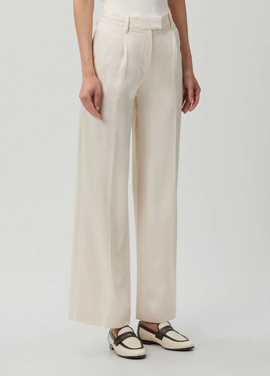Brunello Cucinelli Krem Pantolon görsel 3
