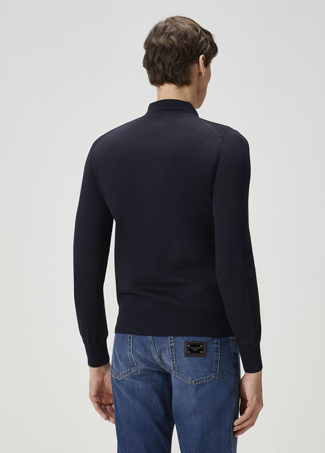 Dolce&Gabbana Lacivert Polo Yaka Triko görsel 4