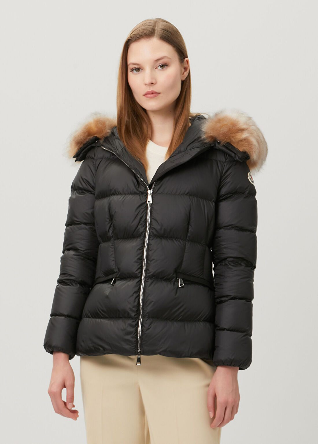 Moncler Boed Siyah Kapüşonlu Mont