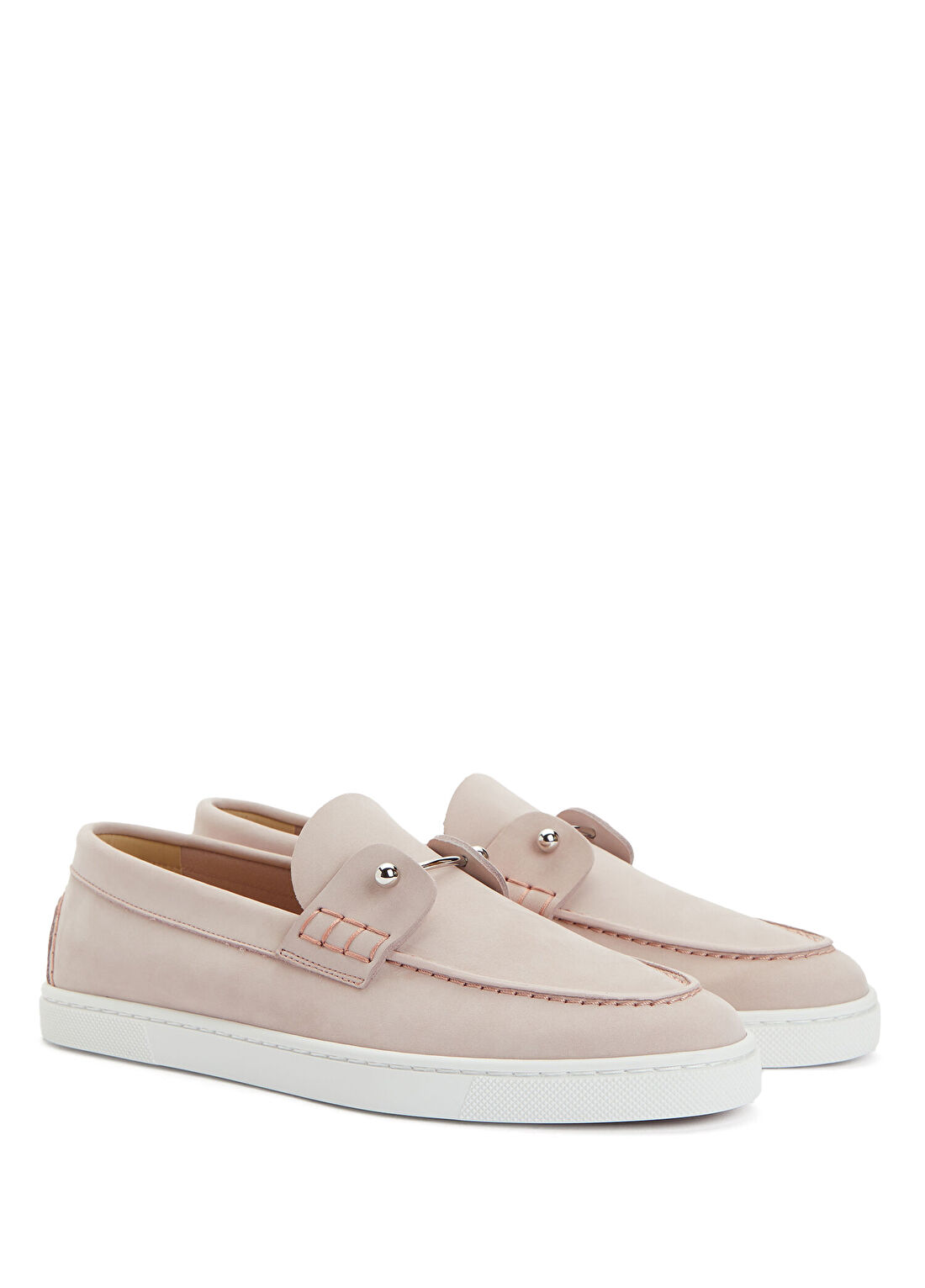 Christian Louboutin Krem Kadın Deri Loafer görsel 2
