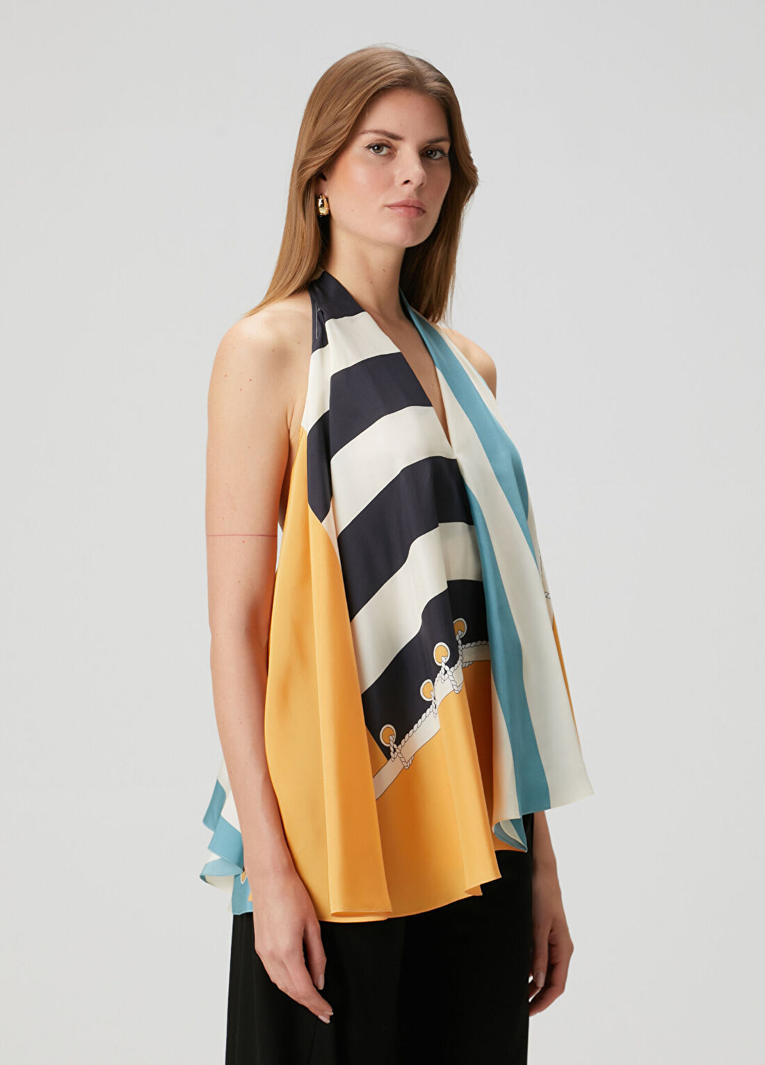Loewe Desenli İpek Bluz görsel 3