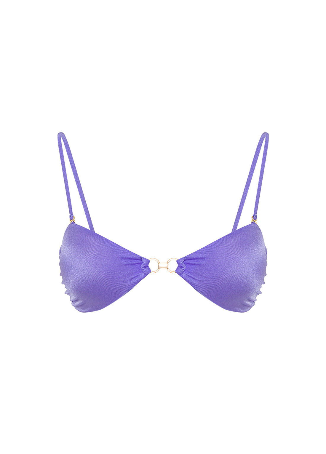 Sellie Bliss Lilac Lila Halka Detaylı Straplez Kadın Bikini Üstü