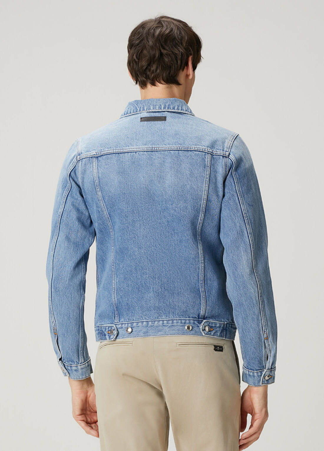 7 For All Mankind Mavi Denim Ceket görsel 4