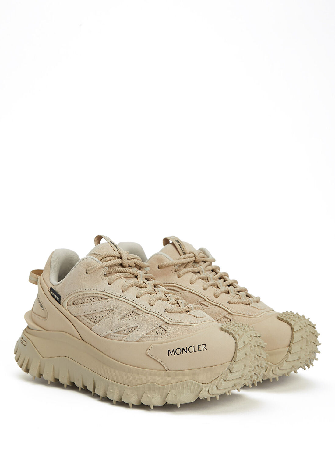 Moncler Bej Kadın Deri Sneaker görsel 2