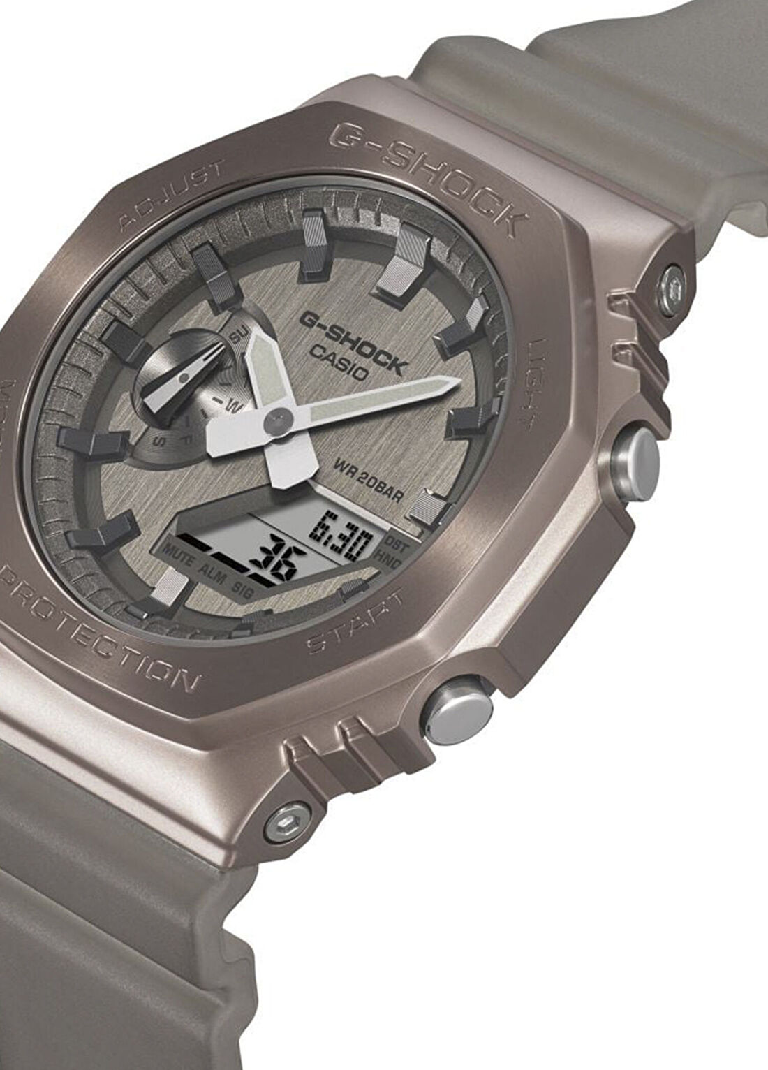 Casio GM-2100MF-5ADR Plastik Kahve Erkek Kol Saati görsel 2