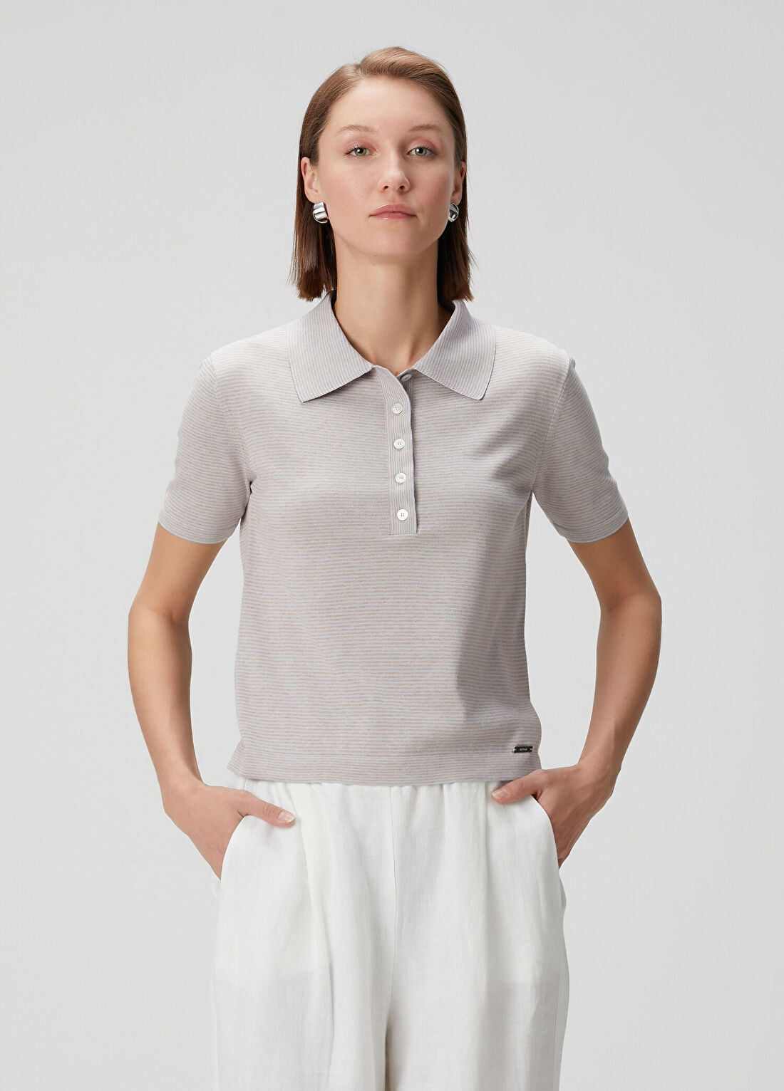 Kiton Açık Mavi Polo Yaka Triko