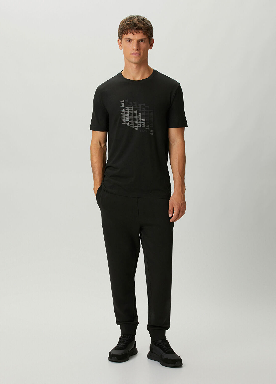 Boss Regular Fit Siyah T-shirt görsel 2