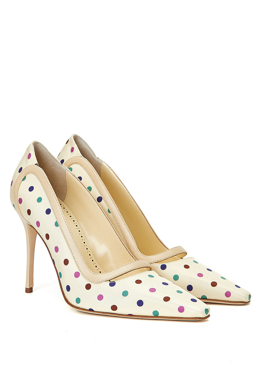 Manolo Blahnik Labama Açık Sarı İpek Stiletto görsel 2