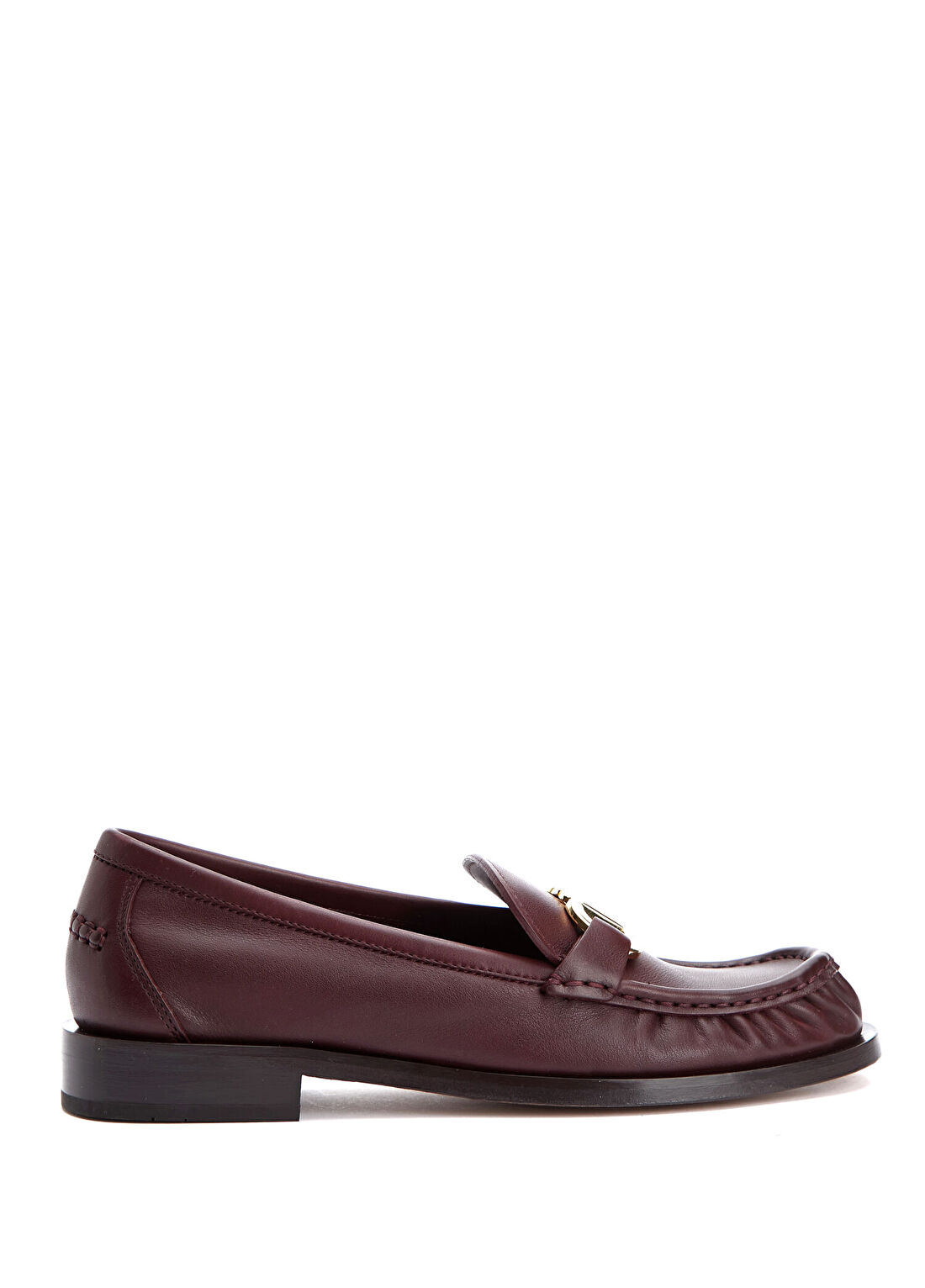Ferragamo Maryan Bordo Logolu Kadın Deri Loafer