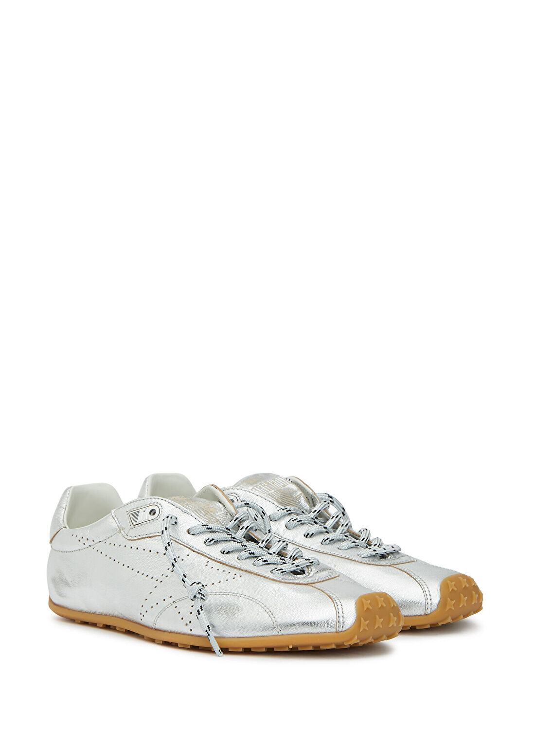 Golden Goose Running Marathon Speed Silver Kadın Deri Sneaker görsel 2