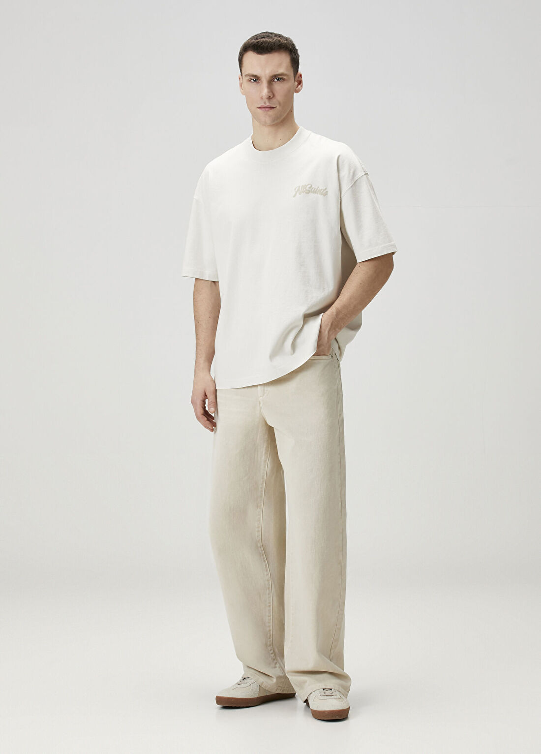 AllSaints Odyssey Beyaz T-shirt görsel 2