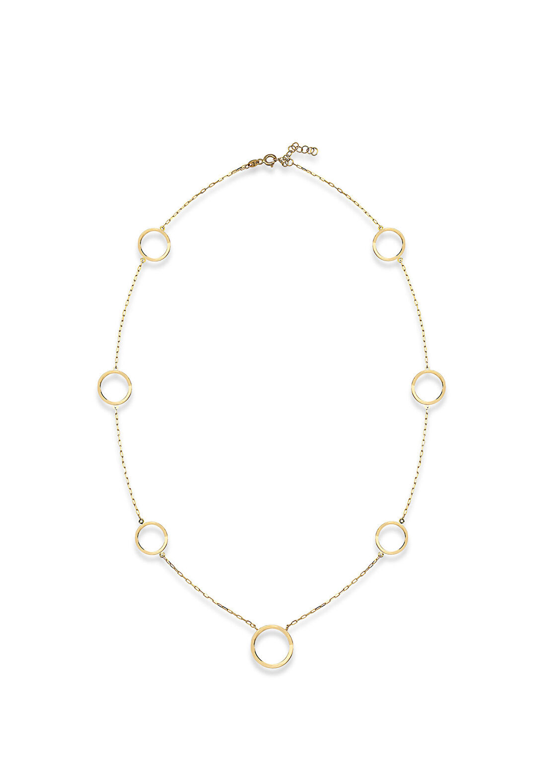 Orena Jewelry Circle Station 14 Ayar Kadın Altın Kolye