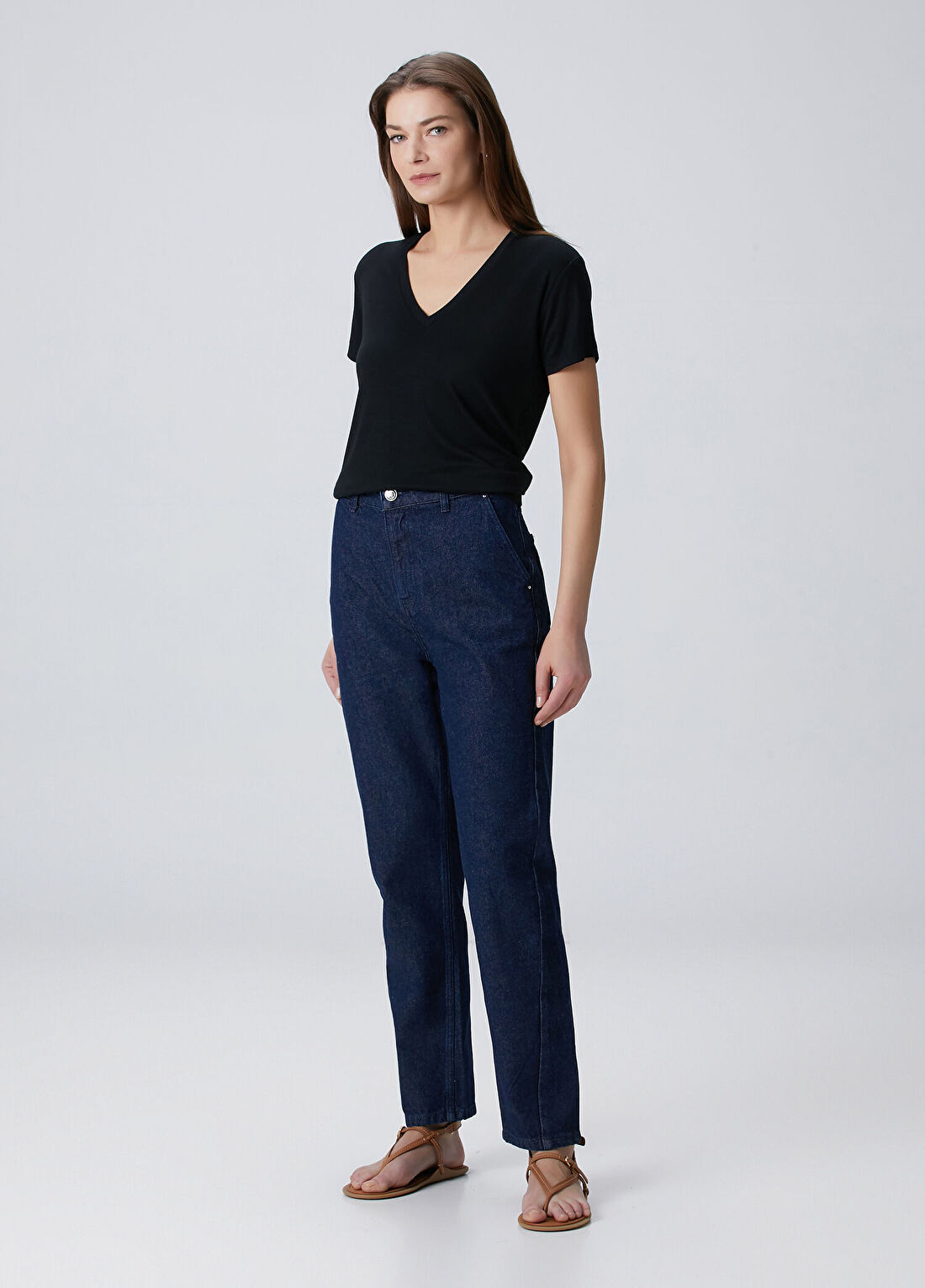 Beymen Collection Siyah İpek Karışımlı T-shirt görsel 3