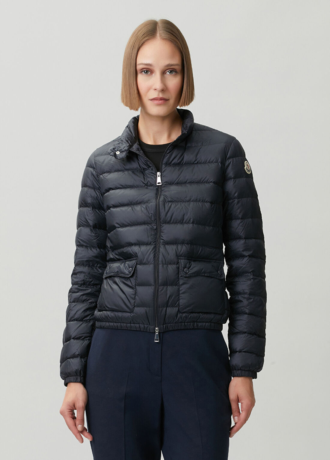 Moncler Lans Koyu Lacivert Mont