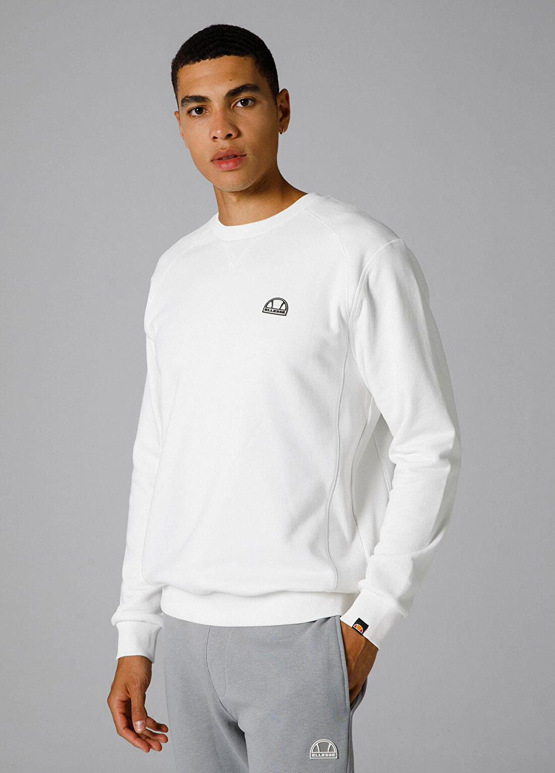 Ellesse Beyaz Erkek Sweatshirt EM282-OF görsel 2