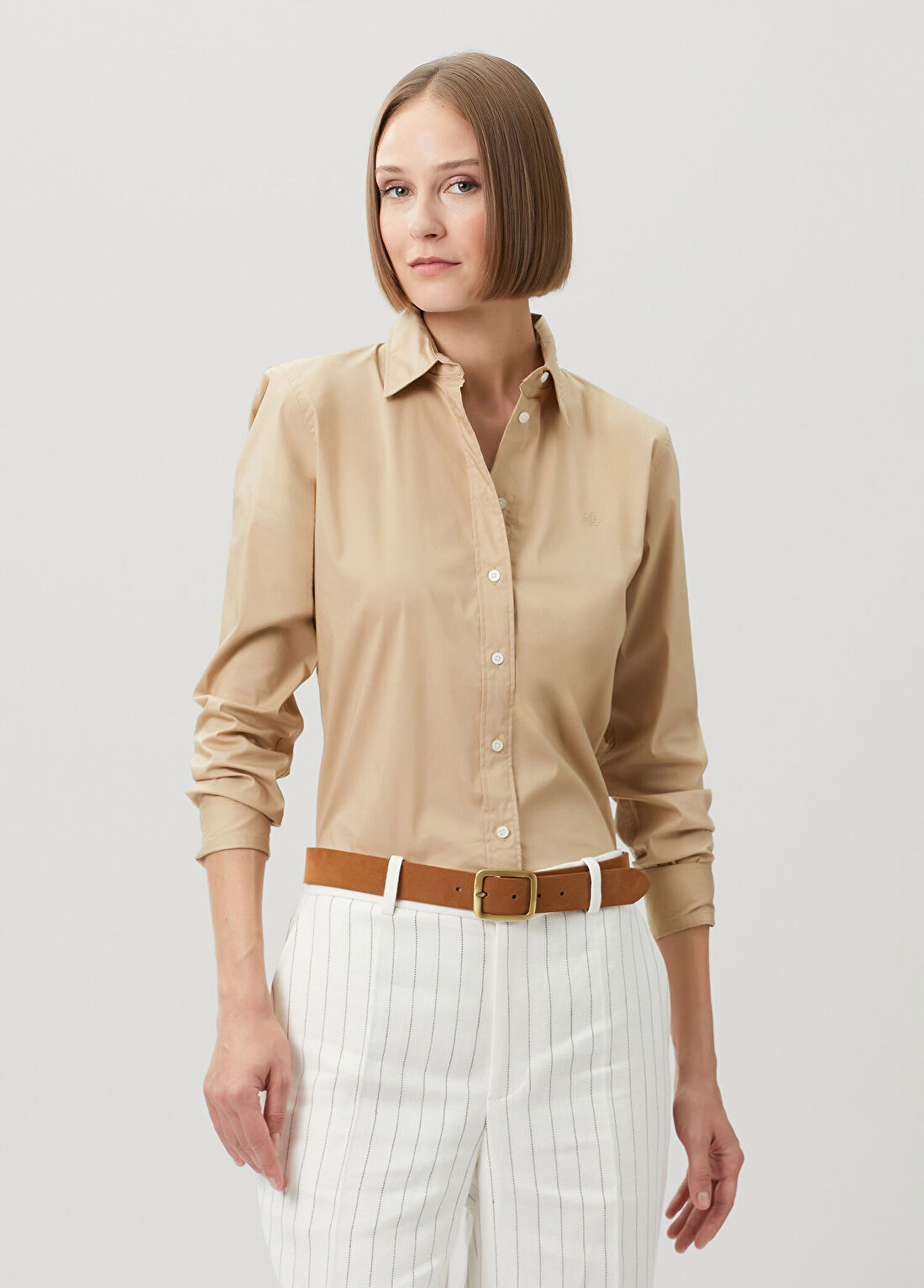 Lauren Ralph Lauren Classic Fit Camel Gömlek