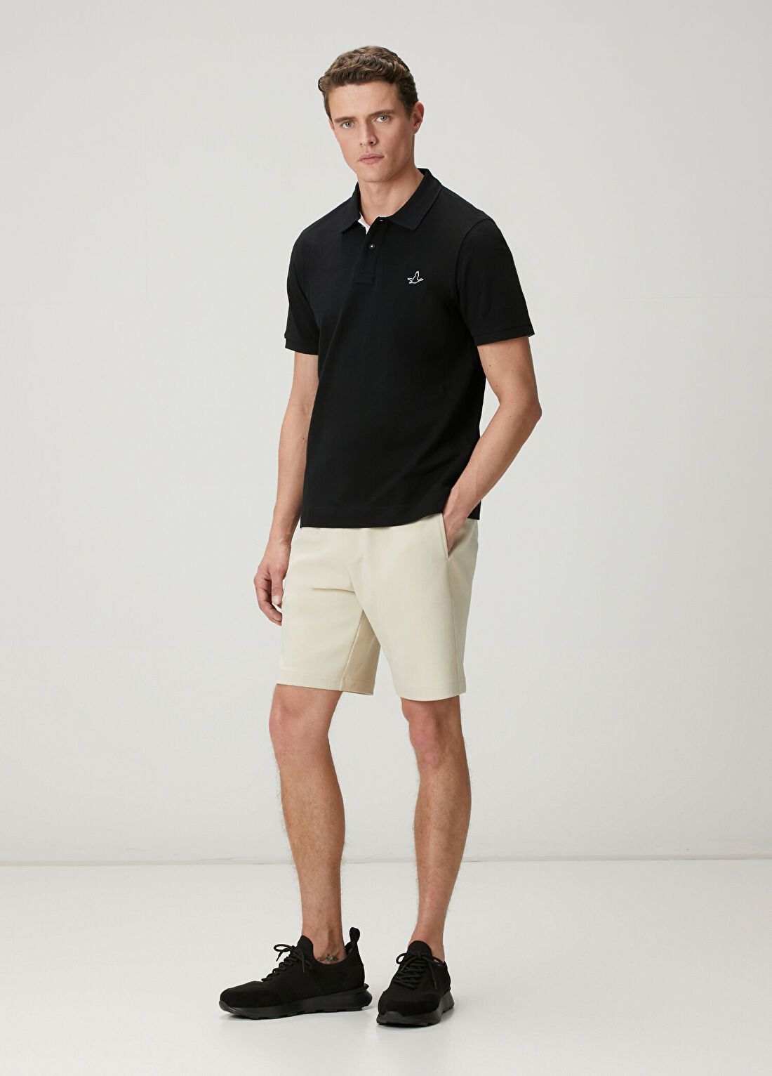 Beymen Club Bej Beli Kordonlu Jersey Şort görsel 2