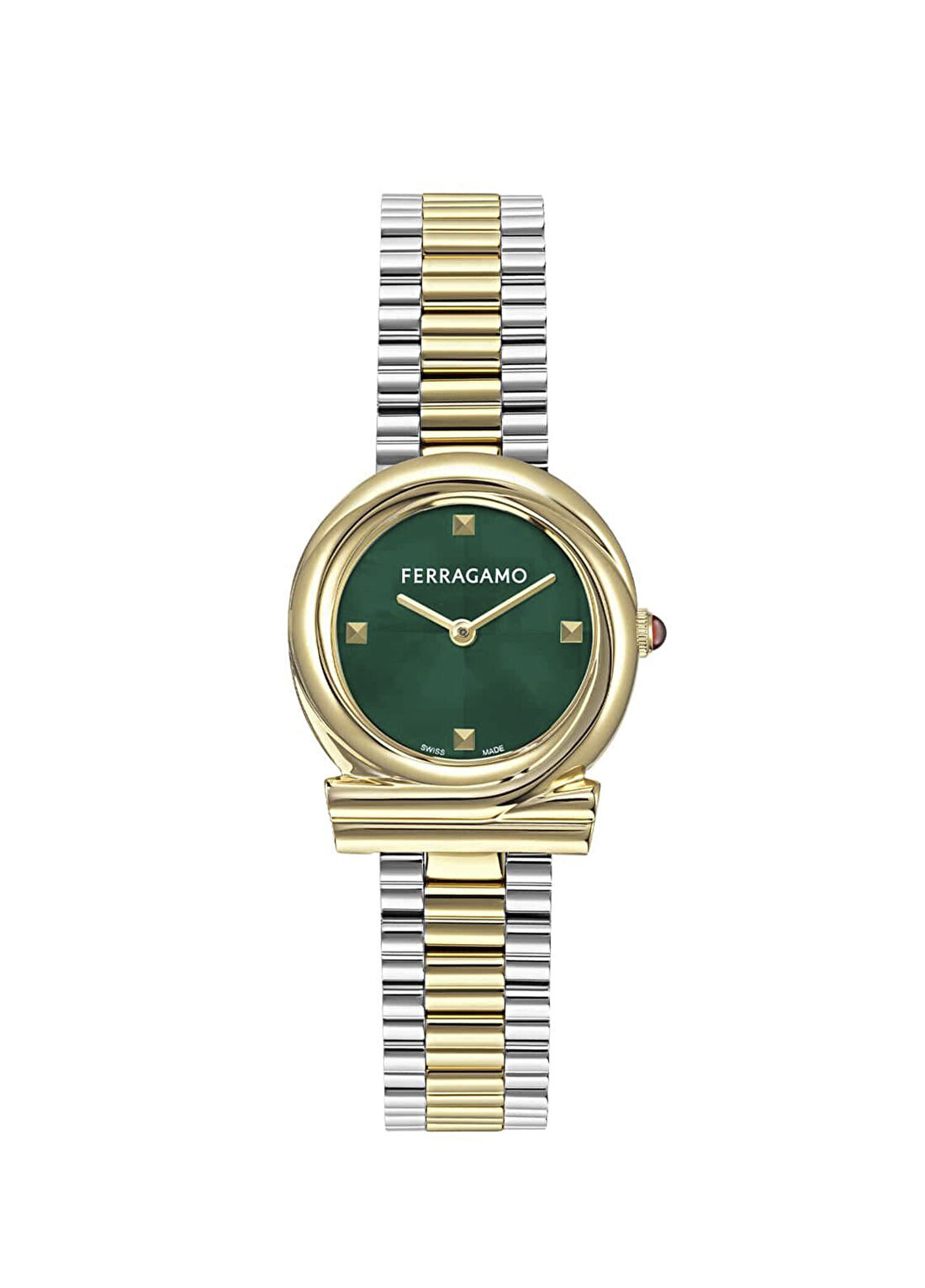Ferragamo SFVB01425 Altın Rengi Metalik Gri Çelik Kadın Kol Saati