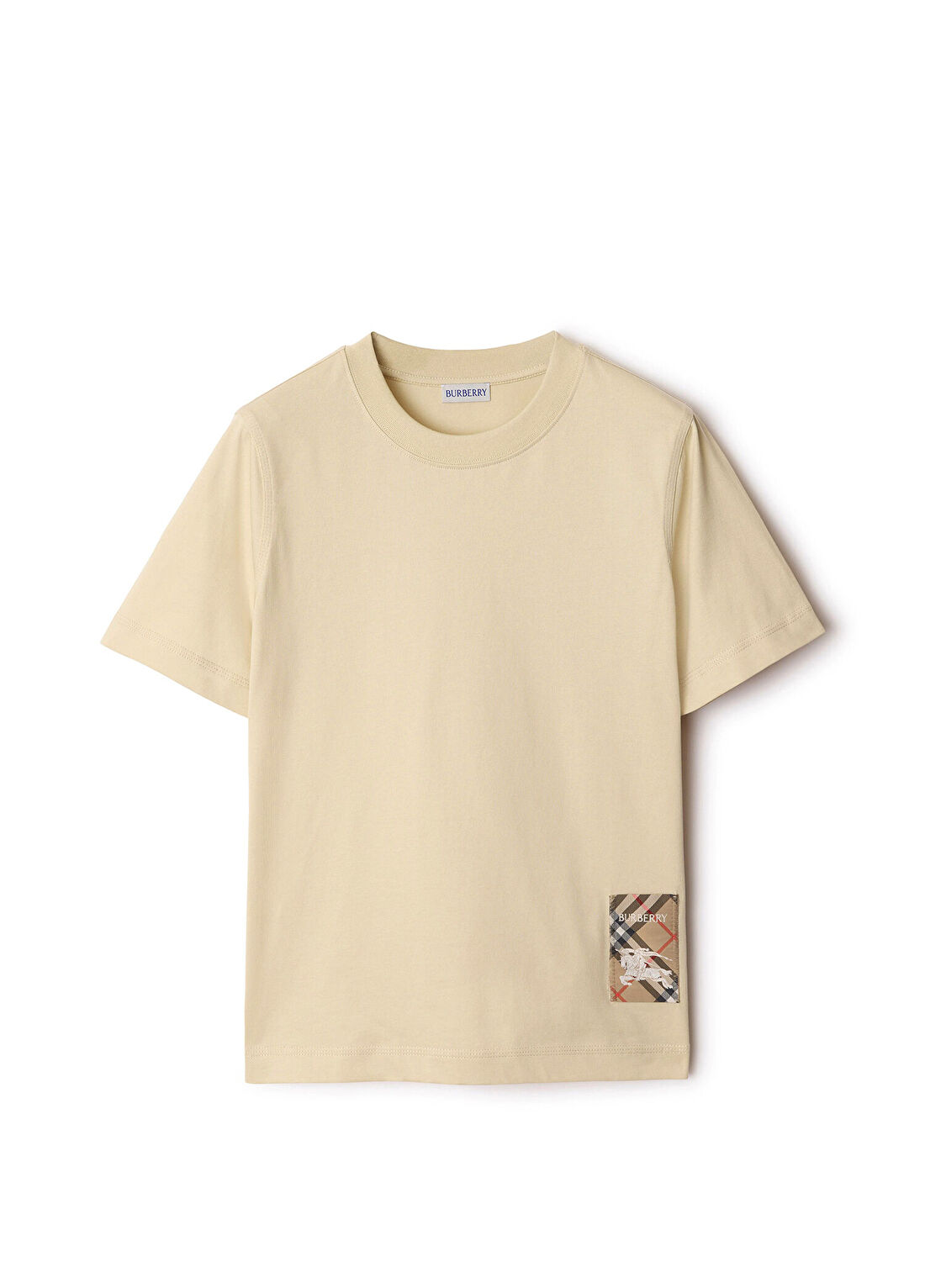 Burberry Krem Rengi Kısa Kollu Kadın T-Shirt