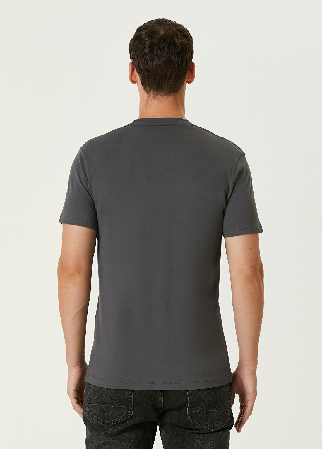 AllSaints Antrasit T-shirt görsel 4