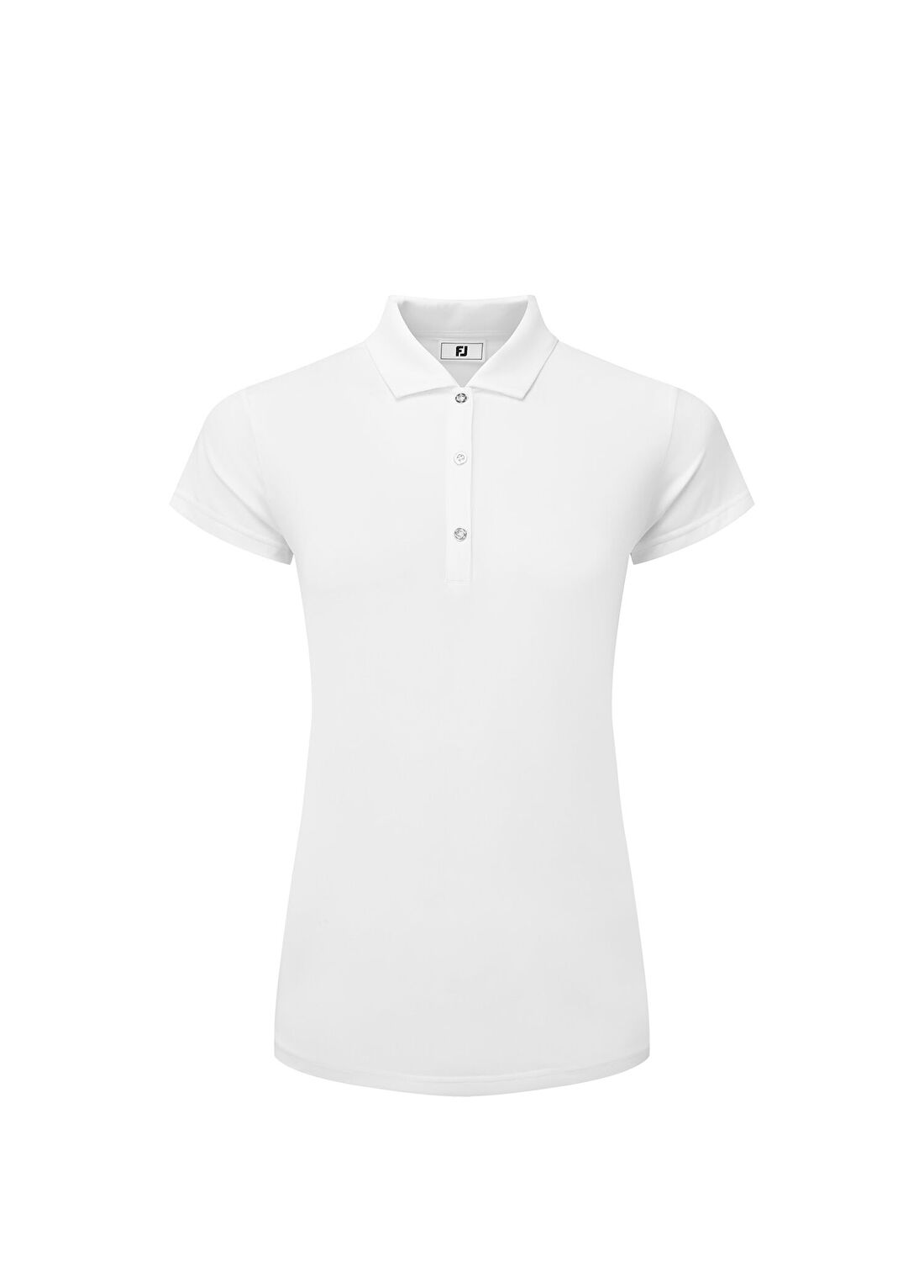 FootJoy Cap Sleeve Lisle Beyaz Kısa Kollu Kadın Golf T-Shirt
