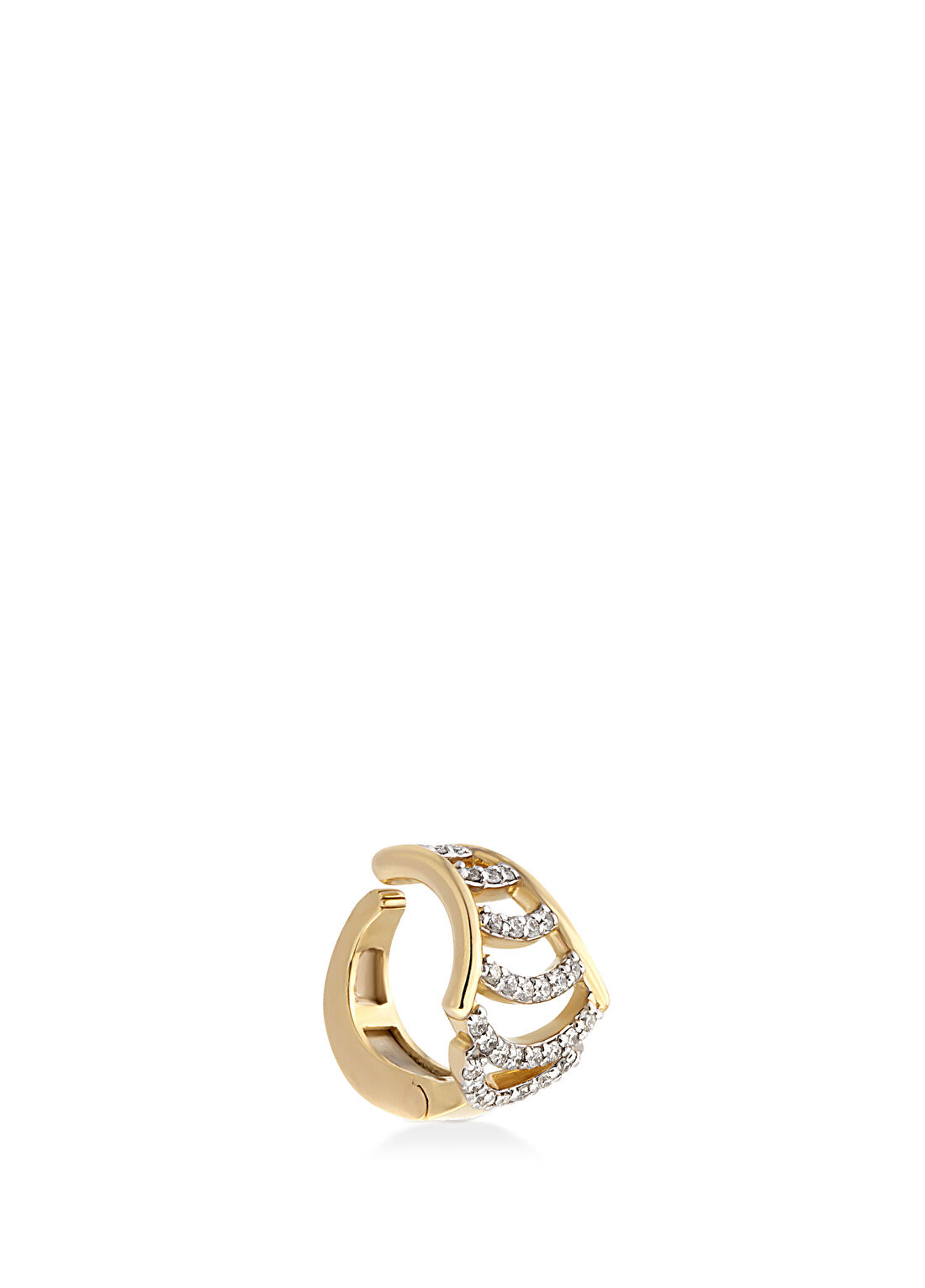 Rita Fine Jewelry Funnel Kadın Altın Kıkırdak Küpesi
