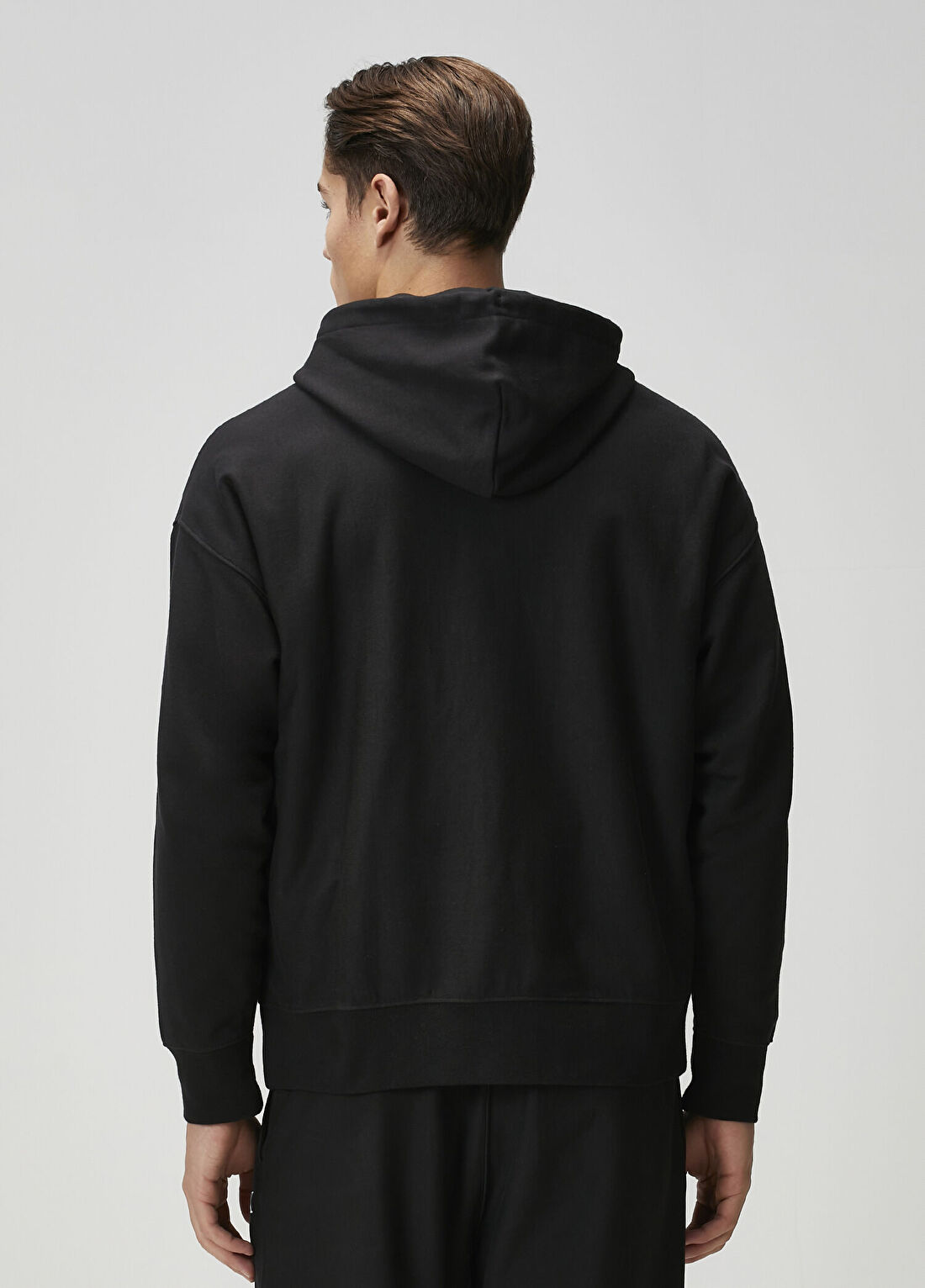 CK Jeans Siyah Kapüşonlu Sweatshirt görsel 4