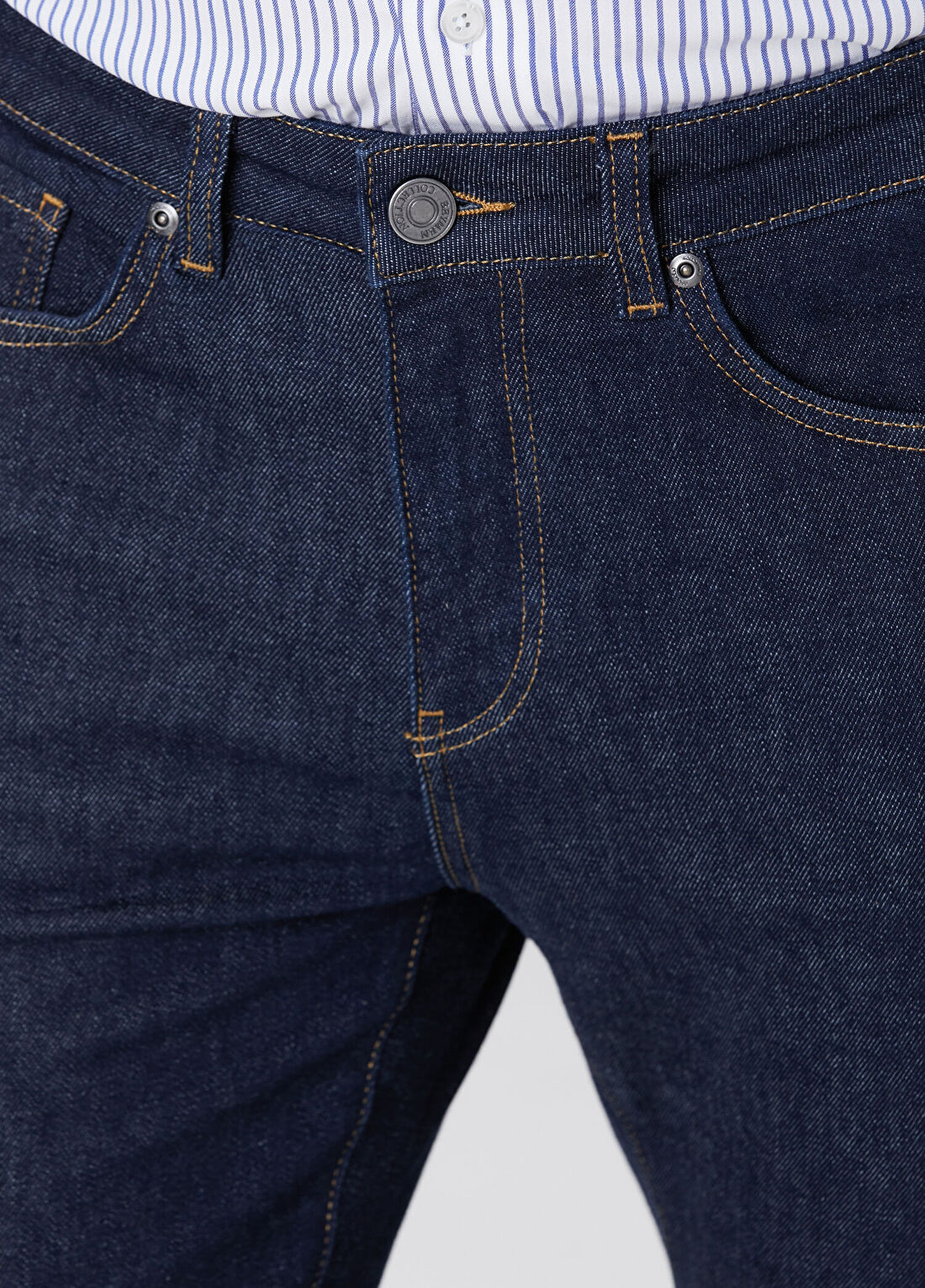 Beymen Collection Slim Fit Koyu Lacivert Jean Pantolon görsel 4