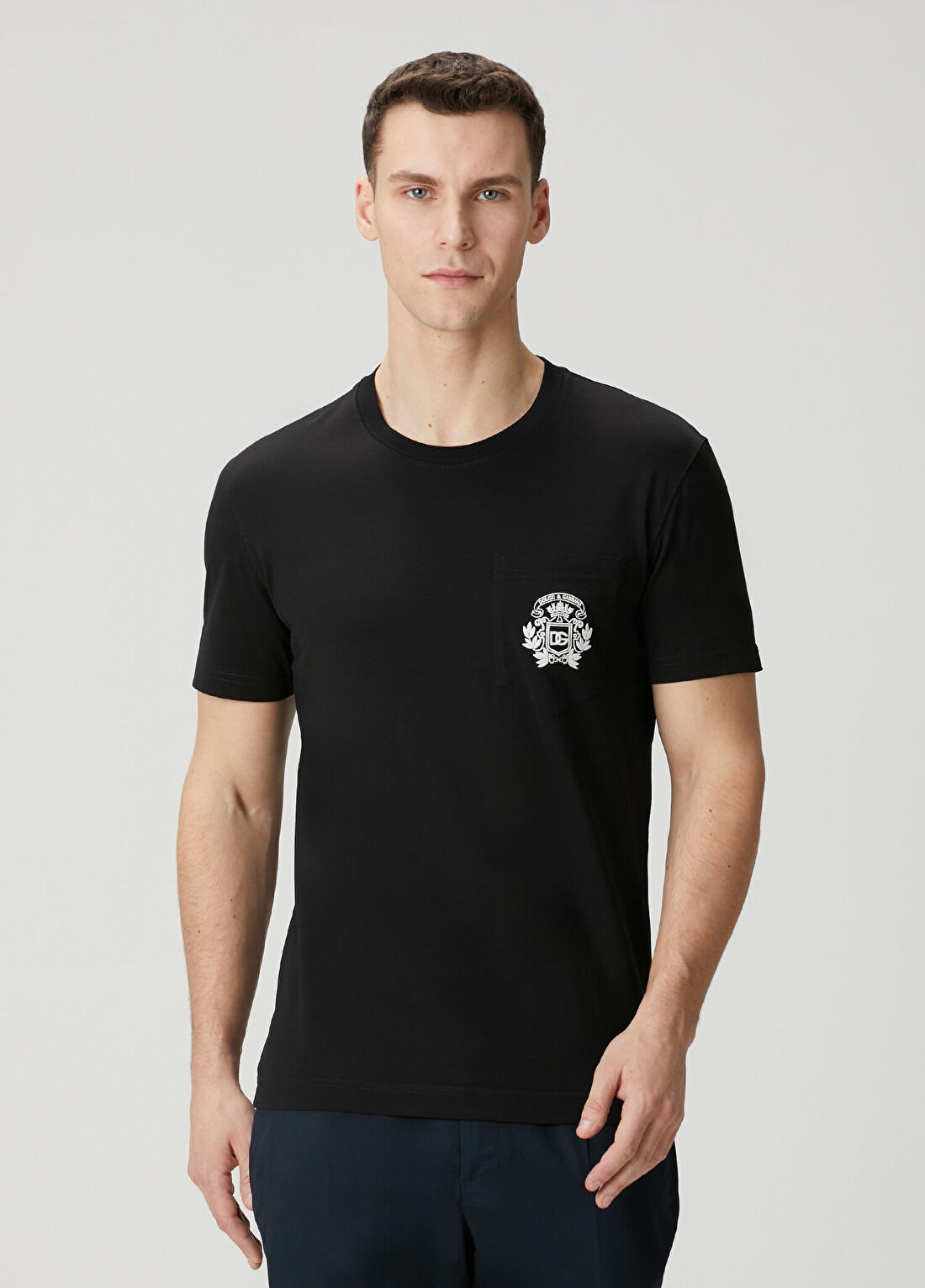 Dolce&Gabbana Siyah Logo Nakışlı T-shirt
