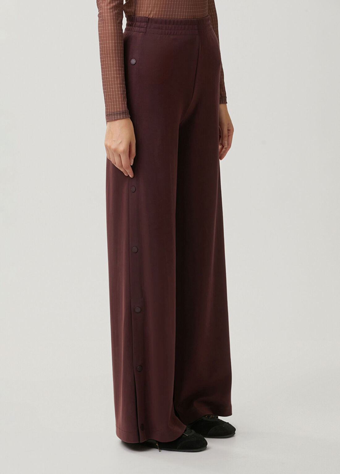 Academia Bordo Jersey Pantolon görsel 4