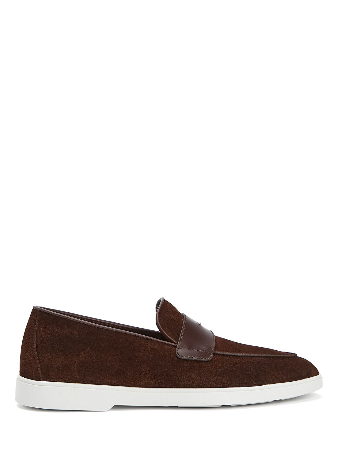 Giuseppe Zanotti Koyu Kahverengi Erkek Süet Loafer