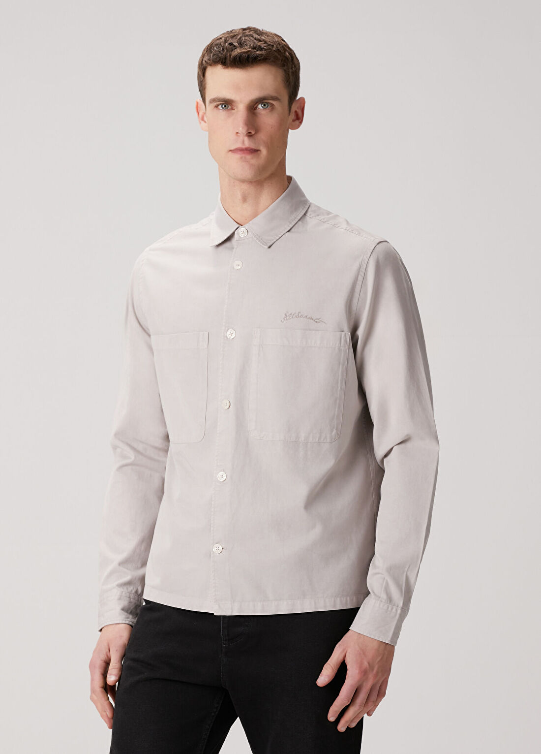 AllSaints Rohdi Krem Gömlek görsel 3