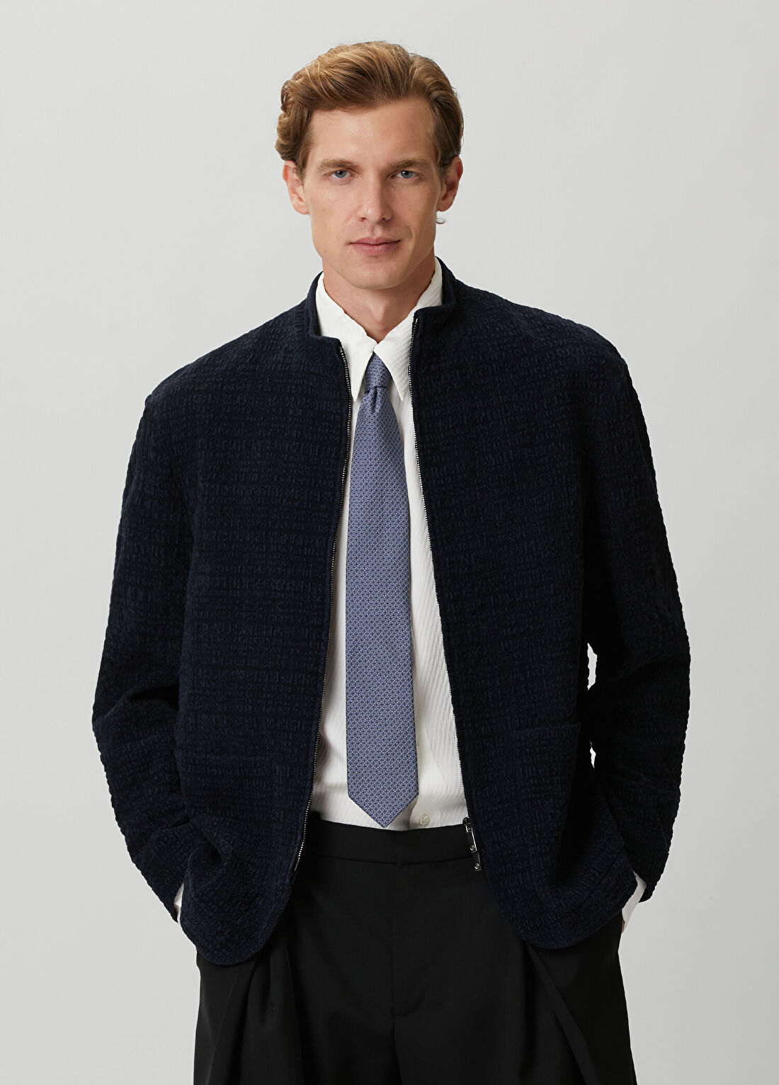 Giorgio Armani Lacivert Dokulu Ceket