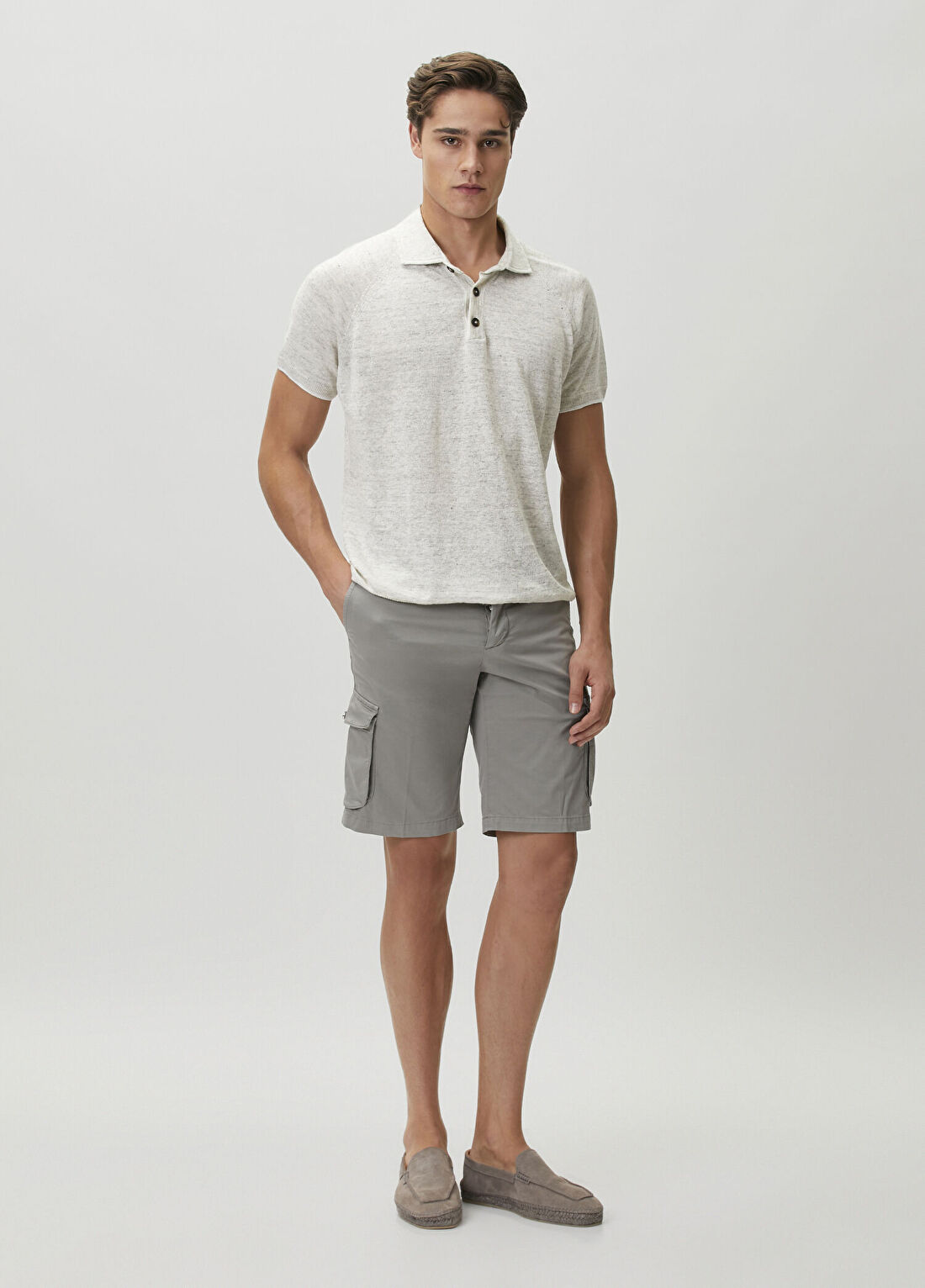 Kiton Gri Kargo Bermuda