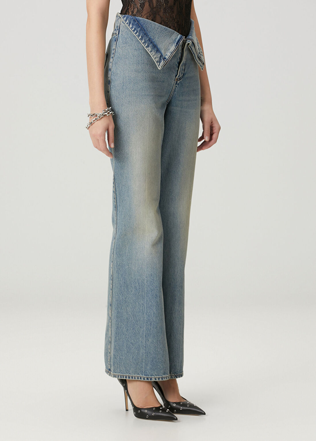 McQueen Mavi Jean Pantolon görsel 3