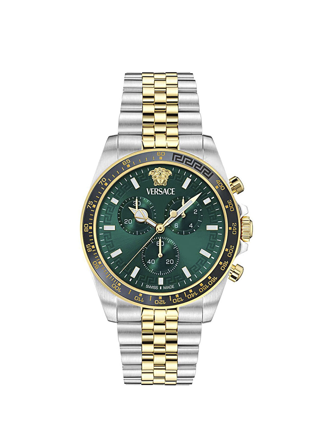 Versace VRSCVE0H00425 Altın Rengi Metalik Gri Çelik Erkek Kol Saati