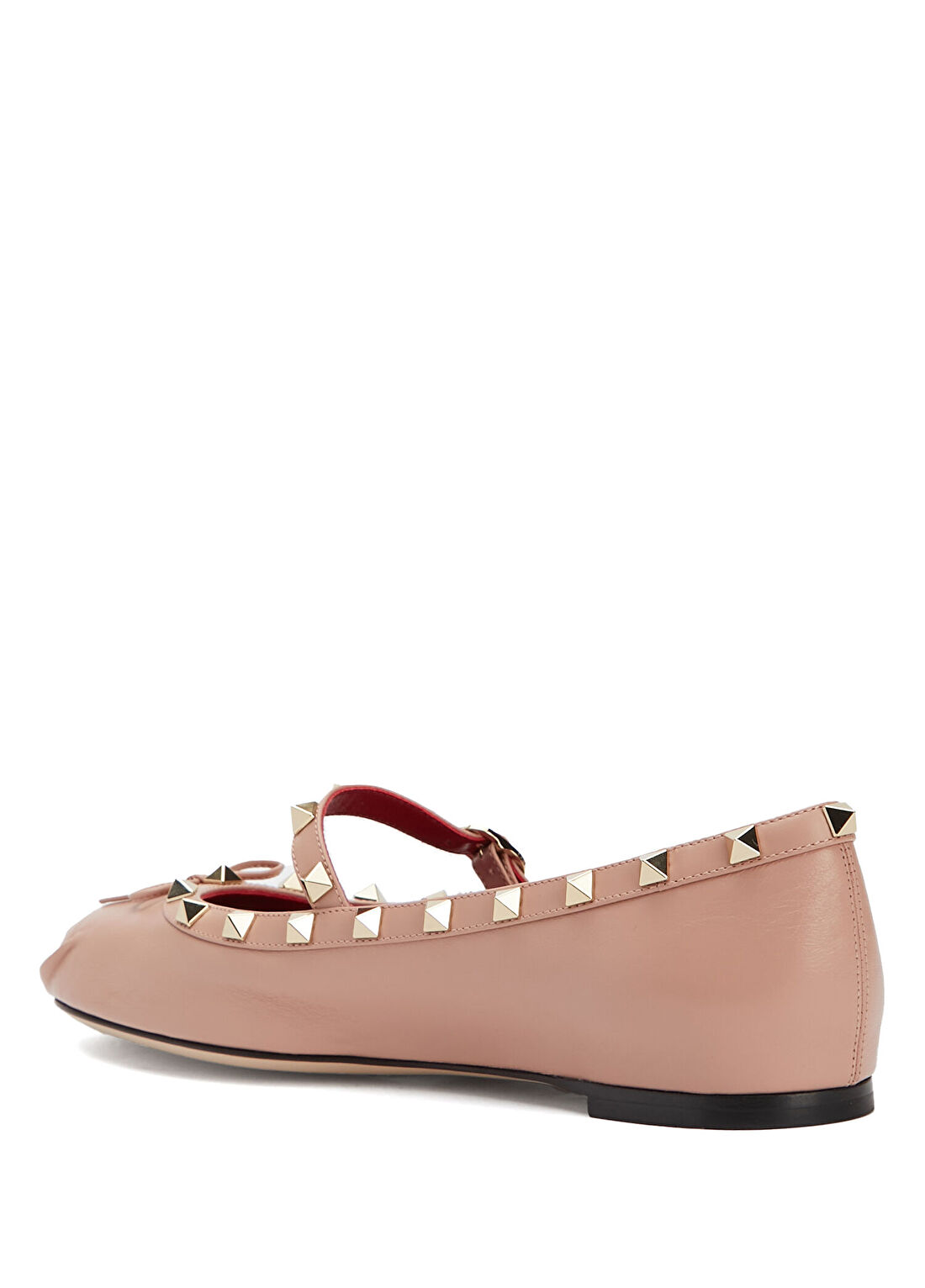 Valentino Garavani Rockstud Pembe Deri Babet görsel 3