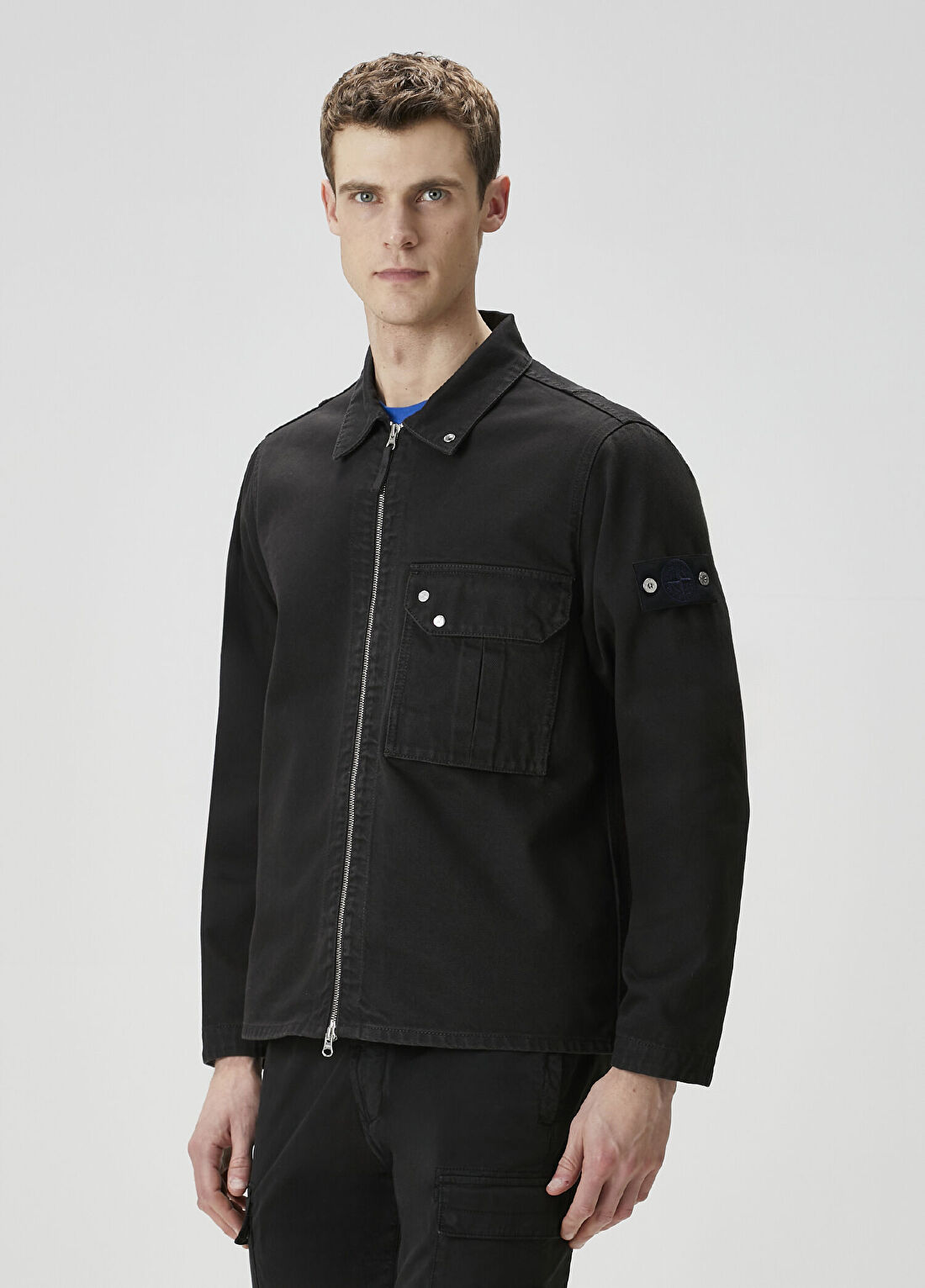 Stone Island Siyah Denim Ceket görsel 3