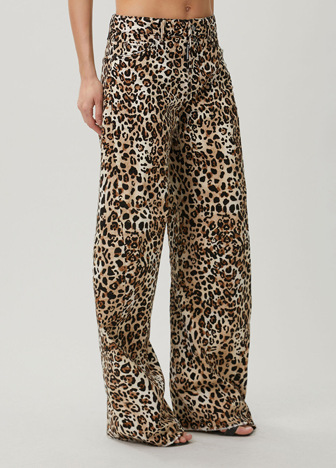 Dsquared2 Wild2 Loose Twst Leopar Desenli Jean Pantolon görsel 3