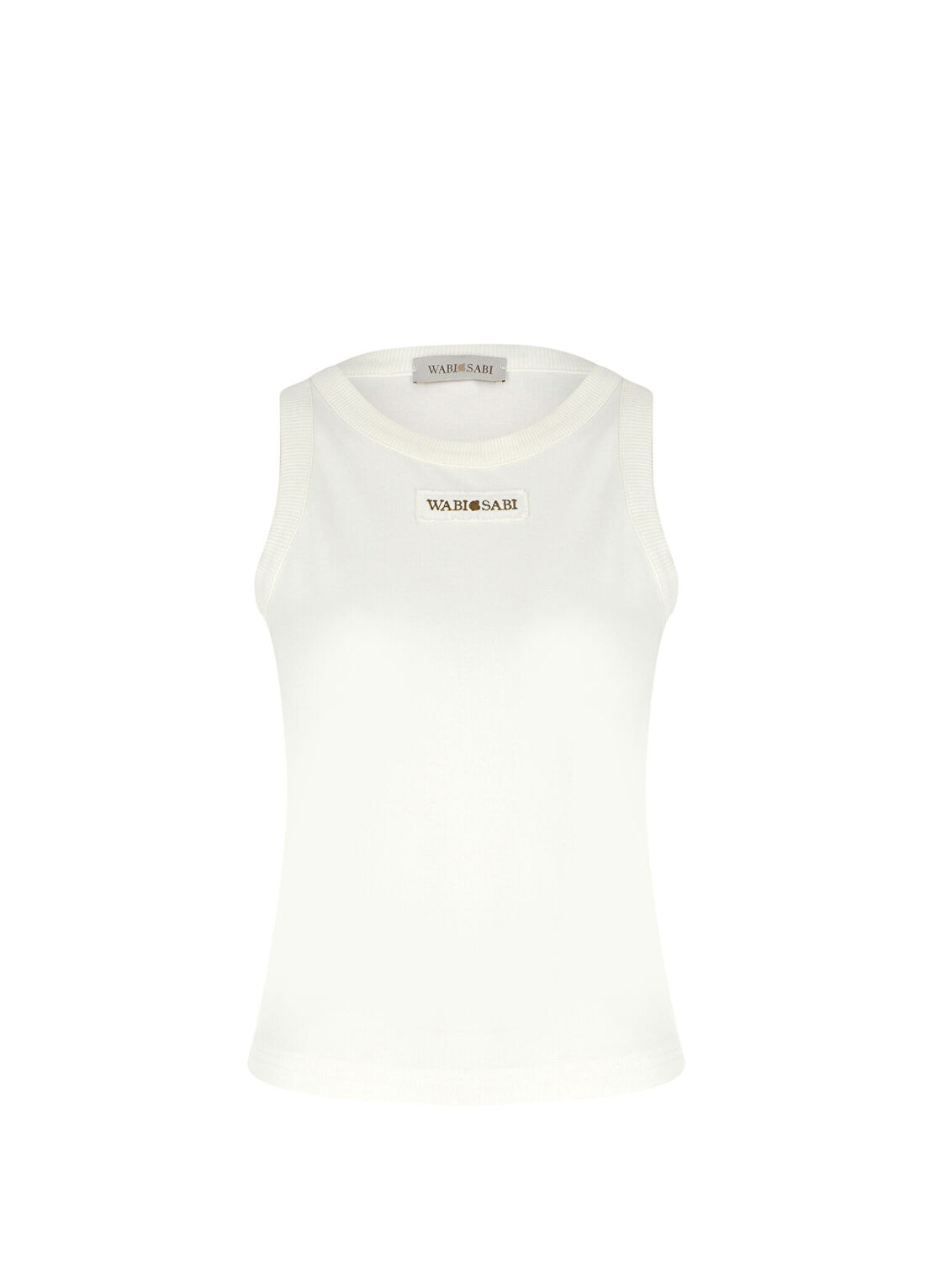 Wabi Sabi Ekru Halter Yaka Kolsuz Kadın Bluz