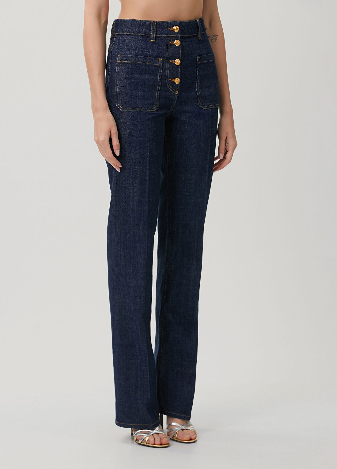 Valentino Lacivert Jean Pantolon görsel 2