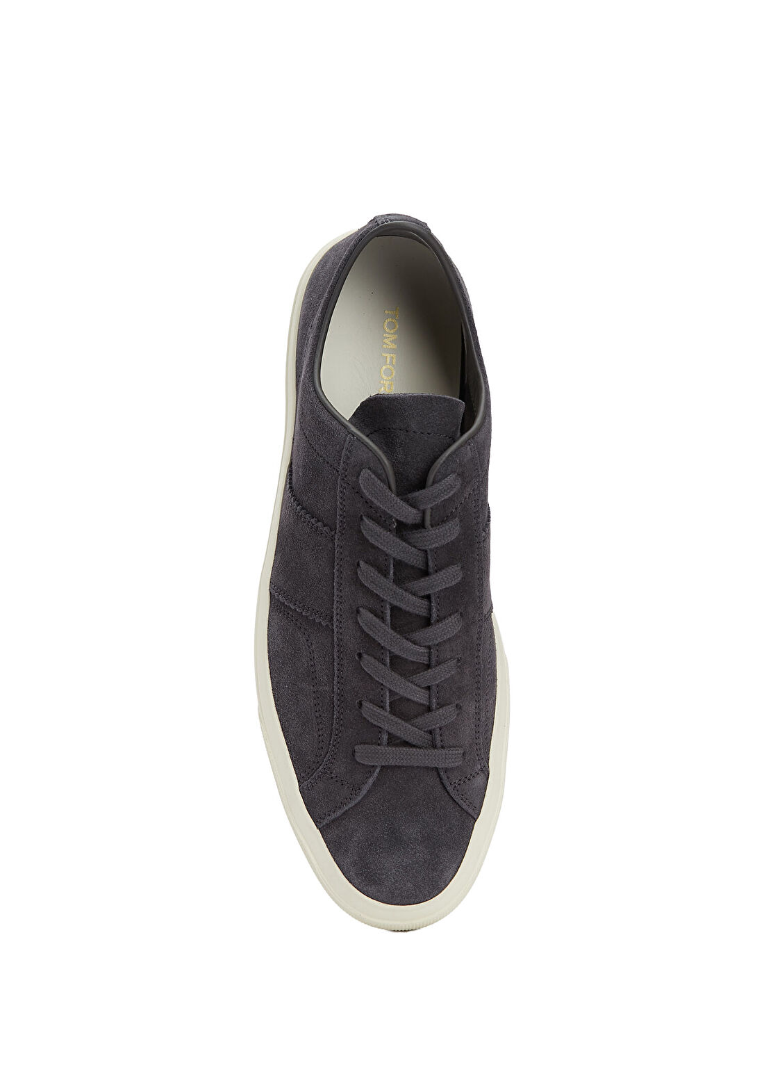 Tom Ford Cambridge Antrasit Erkek Süet Sneaker görsel 4