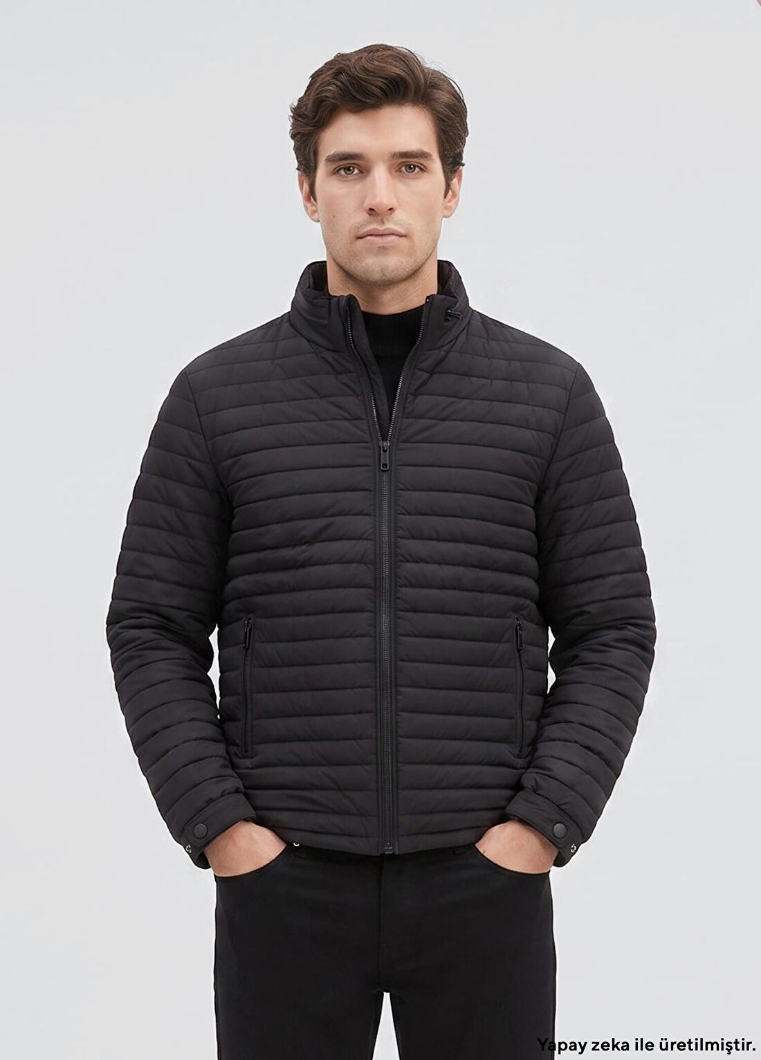 Network Siyah Puffer Mont