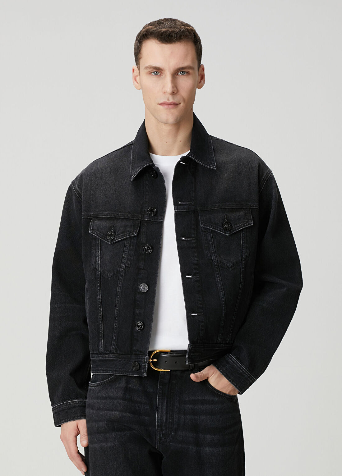 Balmain Siyah Denim Ceket